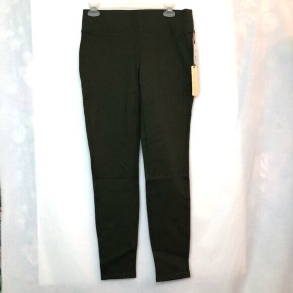 NEW NWT GIBSON LATIMER Leggings Olive Green Pull On Cropped Crop Ankle Legging S - Picture 2 of 6